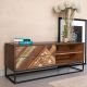 Meuble TV industriel bois coloré KOTA 127cm