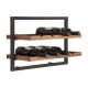 Etagère à vin murale SHELFMATE 50cm teck et métal recyclés - C