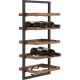 Etagère vin murale SHELFMATE 35cm teck et métal recyclés 5 étages - E