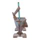 Banc pirogue bois ancien BOATWOOD 216cm