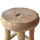 zoom bois tabouret haut racine de teck