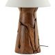 Lampe bois flotté teck RACINE  h60cm