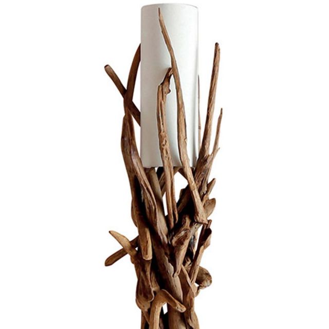 Lampe sur pied/ luminaire racine / lampadaire bois flotté / sculpture lumineuse - Décoration