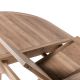 allonge table teck extérieur ovale 150/200cm extensible JATI
