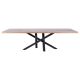 Table teck industriel et métal POHON 250cm pieds mikado