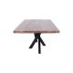 Table repas teck et métal POHON 250cm pieds mikado