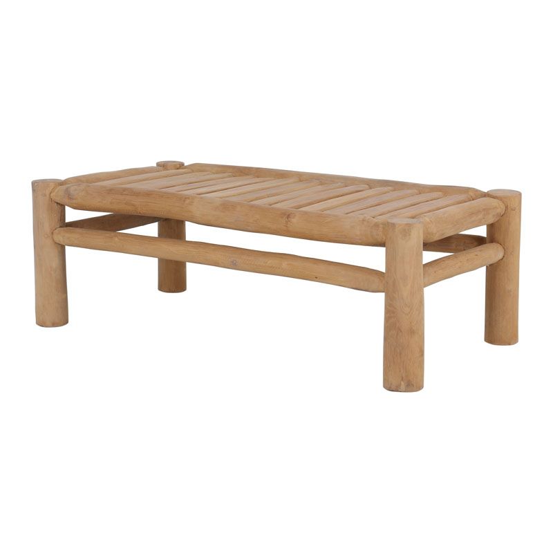 Table basse de jardin en branche de teck BRANCHE 120cm