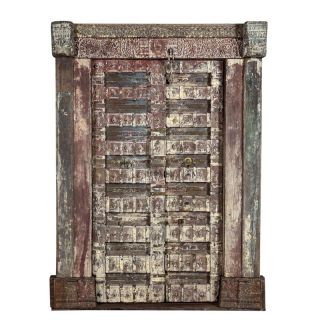 Porte indienne décorative bois massif recyclé INDIA 150cm
