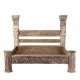 Lit oriental en bois ancien INDIA 160x200cm