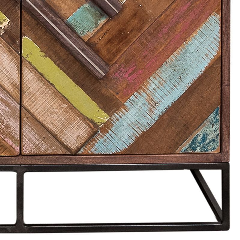 Buffet original bois coloré KOTA 88cm 2 portes