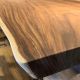 Table suar  live edge SAMANEA pieds métal Bridge
