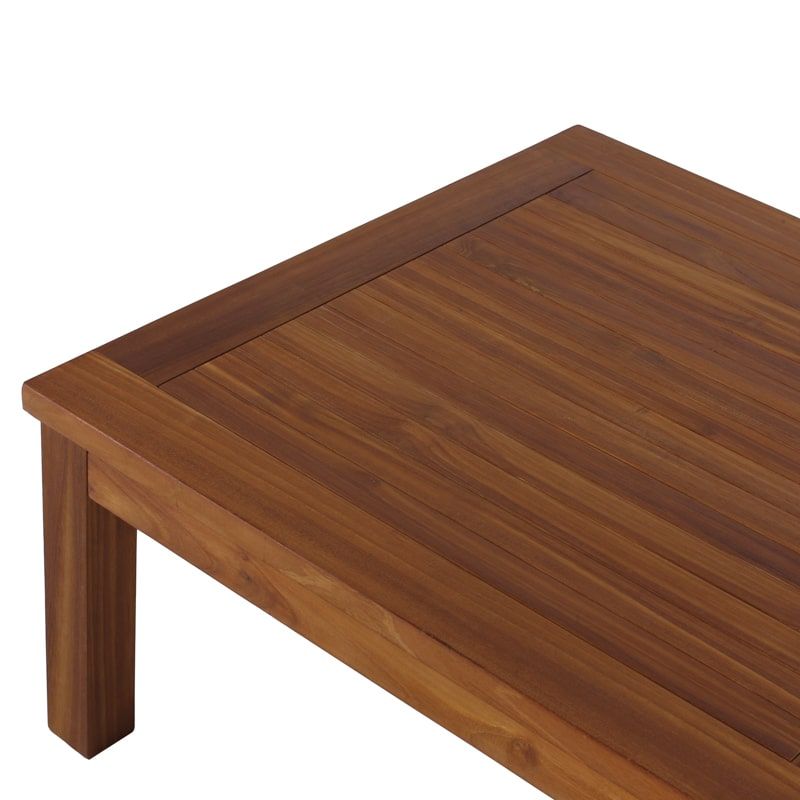 Table basse jardin teck huilé 80cm JATI carrée