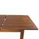 Table huilée extensible bois teck massif rectangulaire 150/200cm JATI