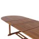 Table teck jardin huilée ovale 220/260/300cm extensible JATI