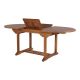 Table teck huilé ovale 150/200cm extensible JATI