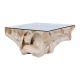 Table basse racine de teck carrée 80cm RACINE avec verre n67
