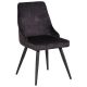Chaise tissu velours coloré pieds métal 48cm SEDIA Castel