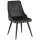 Chaise tissu velours kaki pieds métal 48cm SEDIA Castel