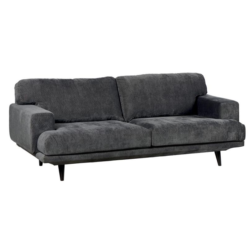 Canapé 3 places tissu recyclé CHESTER Nogent 210cm GRIS