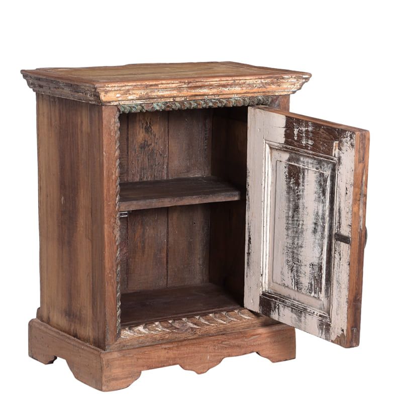 Chevet indien bois patiné 51cm INDIA