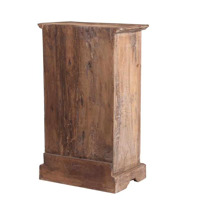 Chevet indien sculpté en bois massif recyclé